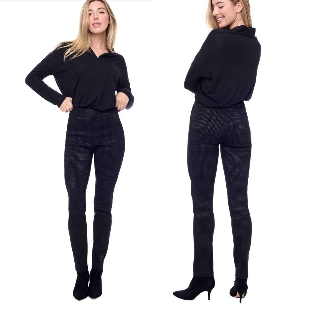 UP! Twinkle Techno Black and Shimmer Pull on Pants-8